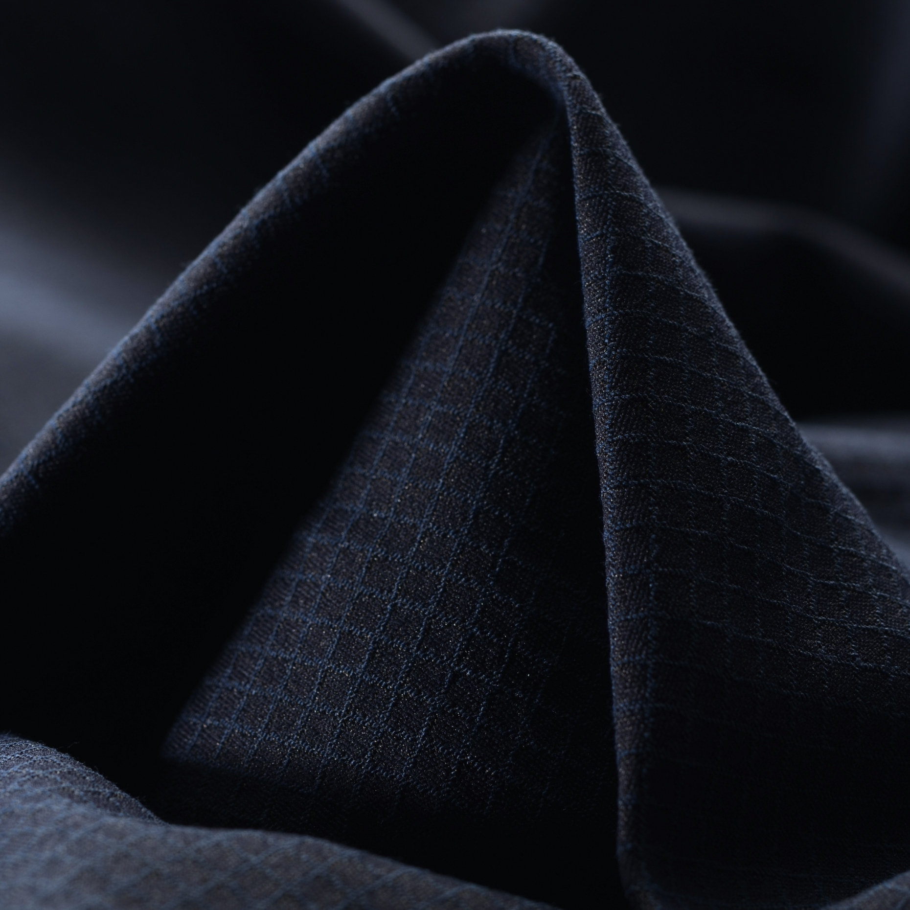 Jersey, Jacquard, Micro Design, Dark Blue