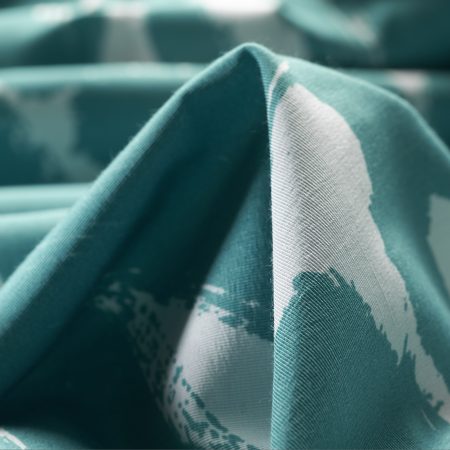 Ribs, Viscose, Elastic, Blue Curacao&Snow White