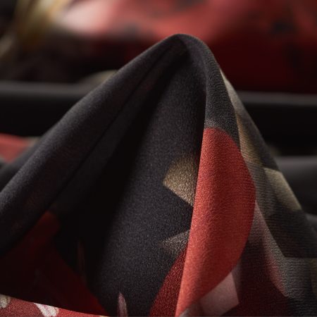 Crêpe De Chine, Floral, Black Sand&Lava Falls