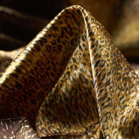 Satin, Printed, Animal, Tiramisu