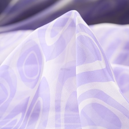 Silk, Chiffon, Printed, Aster Purple