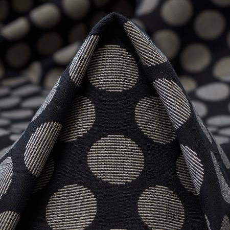 Jacquard Double, Cotton, Elastic, Midnight Blue&Ivory