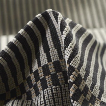 Jacquard Double, Cotton, Ivory&Raven Black