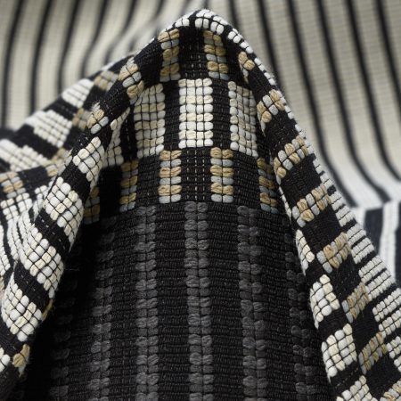 Jacquard Double, Cotton, Chiseled Stone&Raven Black