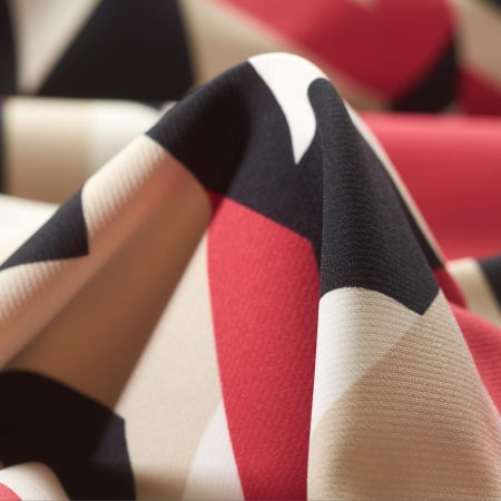 Twill, Printed, Red Alert&Raven Black