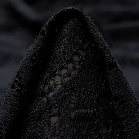 Lace, Cotton, Raven Black