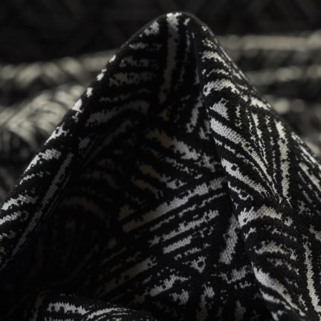 Jersey, Jacquard, Viscose, Black&Snow White