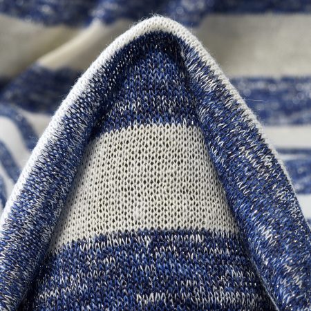 Single Jersey, Cotton, Stripes, Atomic Blue&Ivory