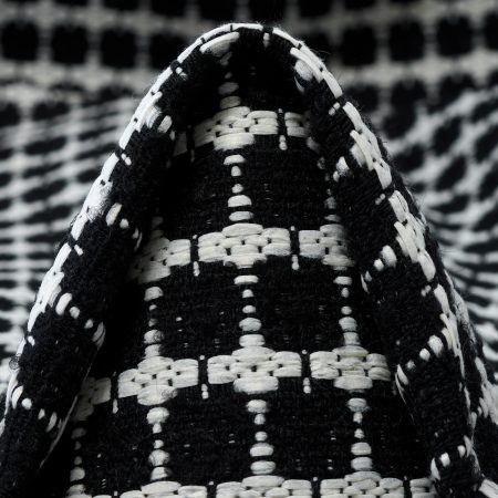 Jacquard, Cotton, Raven Black&Brilliant White