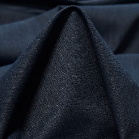 Poplin, Cotton Elastic, Melange, Sea Storm