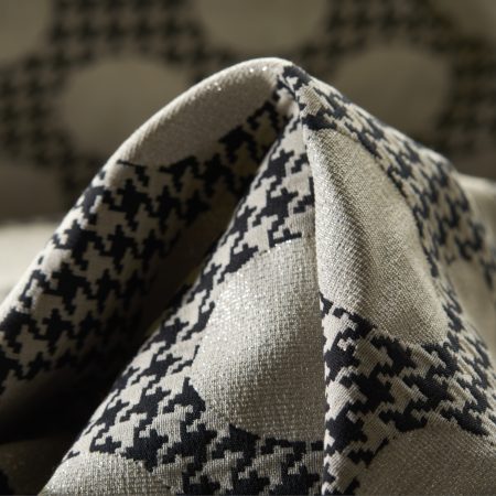 Jacquard, Cotton Elastic, Lurex, Ivory&Raven Black