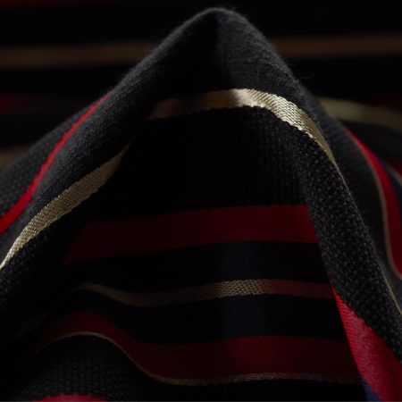 Jacquard, Cotton, Stripes, Lipstick&Midnight Blue