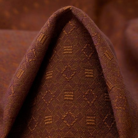 Jacquard, Cotton, Elastic, Marsala