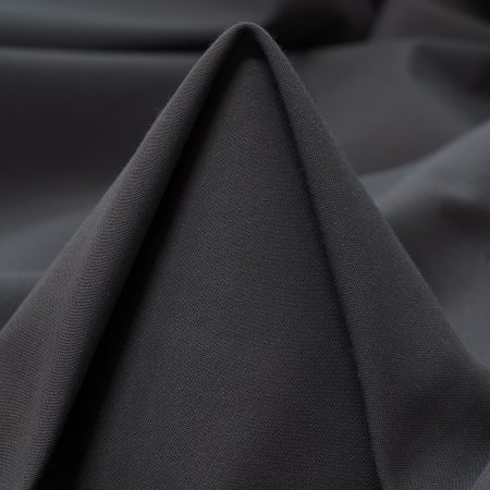 Gabardine, Cotton Blend, Bi-Stretch, Graphite Gray