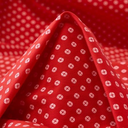 Viscose, Elastic, Printed, Red Alert