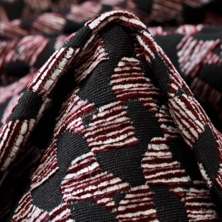 Jacquard, Cotton Blend, Viscose Blend, Black Sand&Merlot