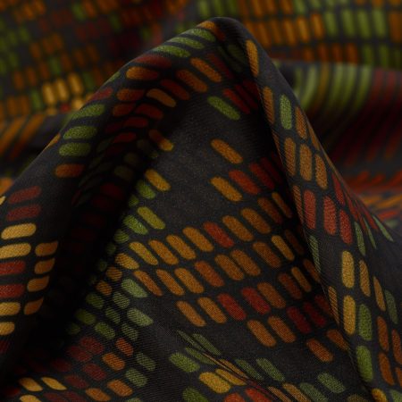 Satin, Printed, Transparent, Rattan&Sage