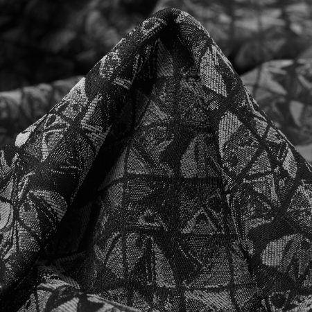 Jacquard, Elastic, Blackened Pearl