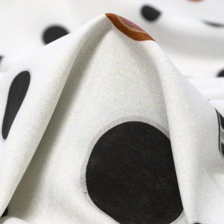 Techno Stretch, Printed, Snow White&Merlot