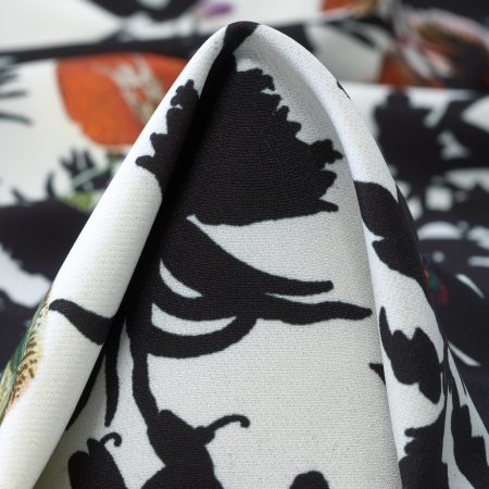 Crêpe, Printed, Blue Blush