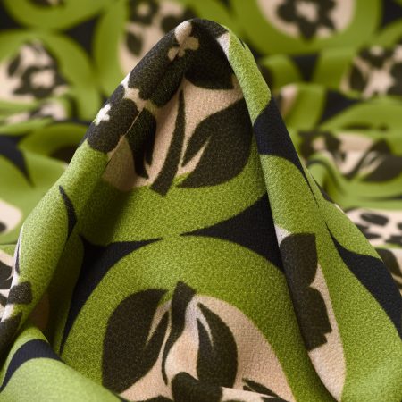 Crêpe De Chine, Floral, Greenery