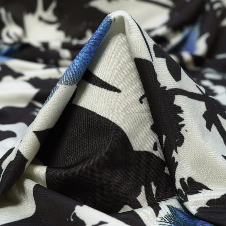 Single Jersey, Printed, Atomic Blue&Snow White