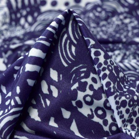 Single Jersey, Printed, Deep Ultramarine