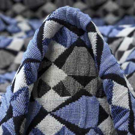 Jacquard Double, Viscose, Cotton, Lapis Blue&Silver Gray