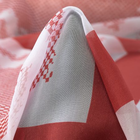 Chiffon, Silk, Printed, Nimbus Cloud&Bittersweet