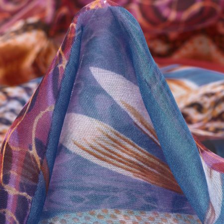 Silk, Chiffon, Printed, Multicolor