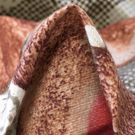 Cotton, Silk, Printed, Ginger Spice