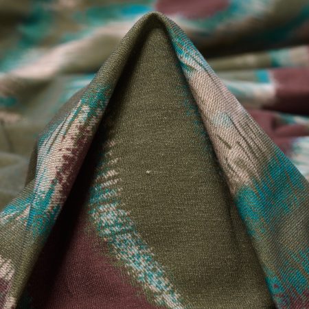 Single Jersey, Viscose, Printed, Merlot&Sage