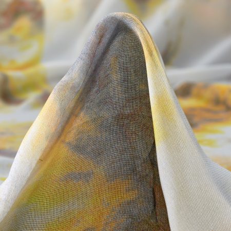 Chiffon, Printed, Vaporous Gray