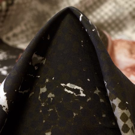 Batiste, Cotton, Printed, Mirage Gray&Pecan Pie