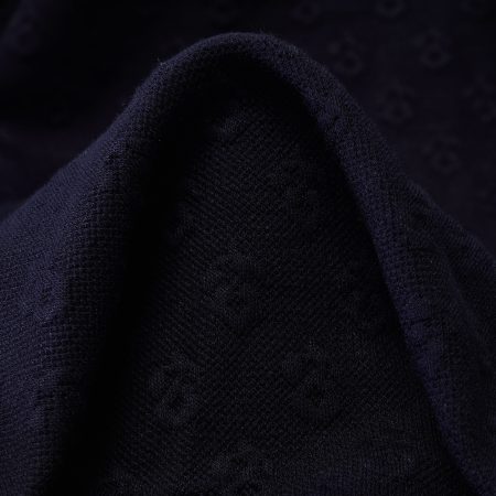 Jersey, Jacquard, Floral, Midnight Blue