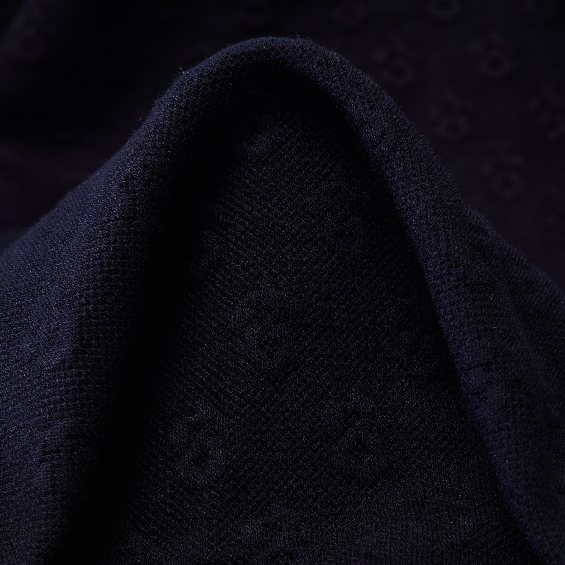 Jersey, Jacquard, Floral, Midnight Blue