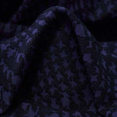 Jersey, Jacquard, Houndstooth, Deep Ultramarine