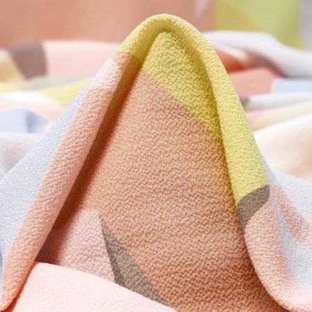 Crêpe, Printed, Chalk Pink&Color Mix