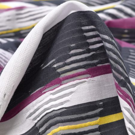 Jacquard, Cotton, Lurex, Dahlia Mauve&Blackened Pearl