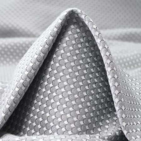 Jacquard, Cotton, Dots, Ivory&Silver