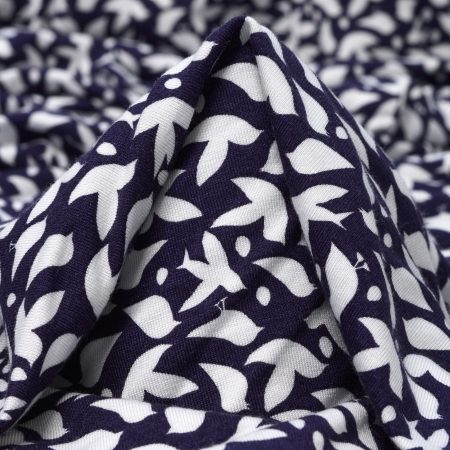 Jersey, Viscose, Printed, Blue Depths