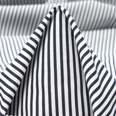 Cotton, Printed, Stripes, Winter White&Black