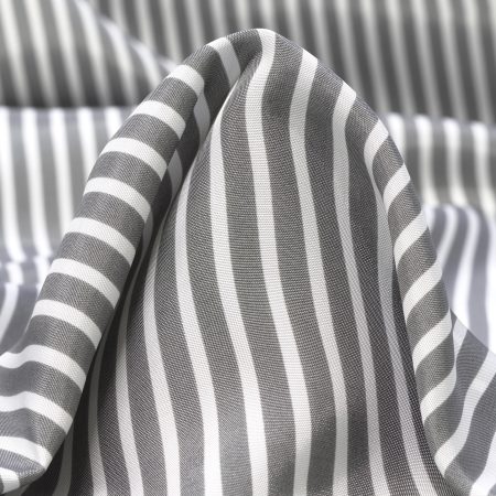 Viscose, Lining, Stripes, Steel&White
