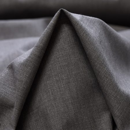 Flannel, Cotton Blend, Melange, Steel Gray