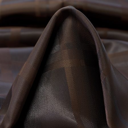 Lining, Viscose, Check, Shiny Chocolate