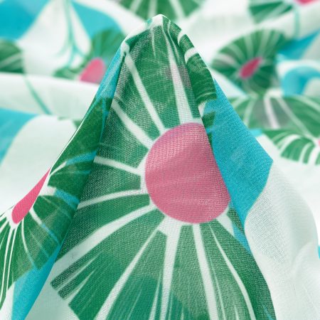 Chiffon, Floral, Nimbus Cloud&Green Lake