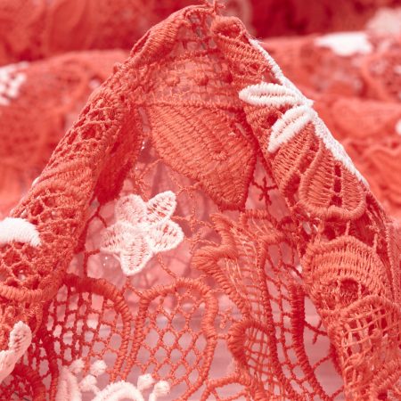 Lace, Floral, Flamingo