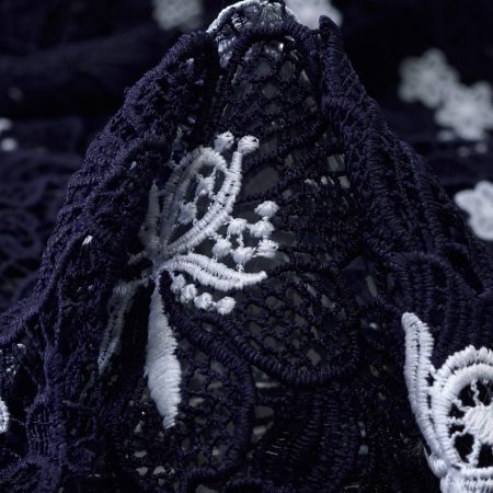 Lace, Dark Navy&Snow White