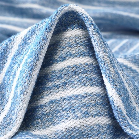 Jersey, Cotton, Stripes, Swedish Blue