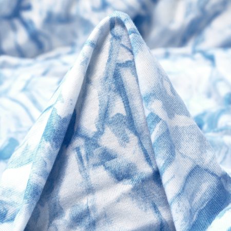 Single Jersey, Viscose, Printed, Baby Blue